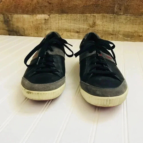 Ecco Mens Street Premiere Spikeless Gold Shoes - Picture 6 of 8